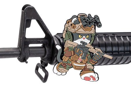 J.K.ARMY Prozi Cat Milsim Woodland MK18 MOD1 Style #MIL20 PVC Patch ( Free Shipping ) #jkarmycat #jkarmymeow #jkmeow