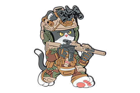 J.K.ARMY Prozi Cat Milsim Woodland MK18 MOD1 Style #MIL20 PVC Patch ( Free Shipping ) #jkarmycat #jkarmymeow #jkmeow