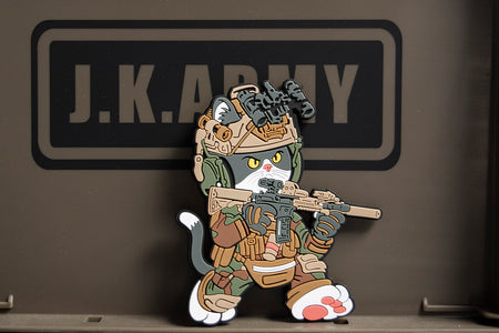 J.K.ARMY Prozi Cat Milsim Woodland MK18 MOD1 Style #MIL20 PVC Patch ( Free Shipping ) #jkarmycat #jkarmymeow #jkmeow