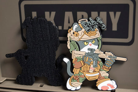 J.K.ARMY Prozi Cat Milsim Woodland MK18 MOD1 Style #MIL20 PVC Patch ( Free Shipping ) #jkarmycat #jkarmymeow #jkmeow