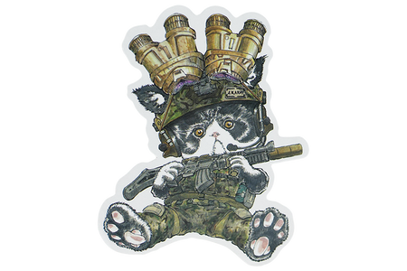 J.K.ARMY Prozi Cat Milsim Style Sticker ( 2pcs ) ( Free Shipping ) #jkarmycat #jkarmymeow #jkmeow