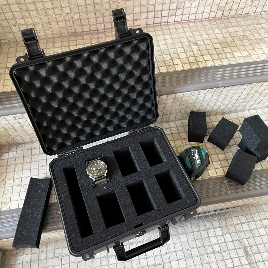 JK UNIQUE W06 Watch Case for up to 6 Watches ( Transport case , Waterproof ,  Lockable , Extremely Protected )