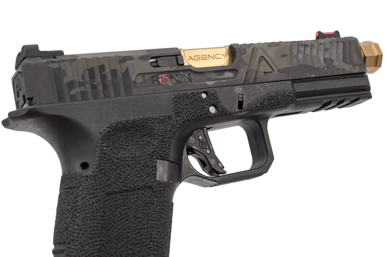 RWC Agency Arms EXA with 917 Threaded Outer Barrel GBB Pistol ( RONIN Gold Barrel Edition ) ( VFC System ) ( Titanium Nitride (TiN) Barrel )