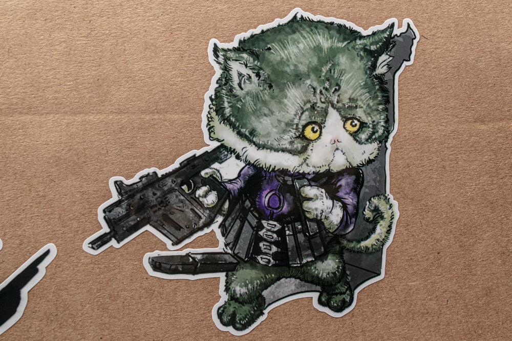 J.K.ARMY Prozi Cat Killer Style #MIL03 PVC Sticker ( 1Set / 4pcs ) ( Free Shipping ) #jkarmycat #jkarmymeow #jkmeow