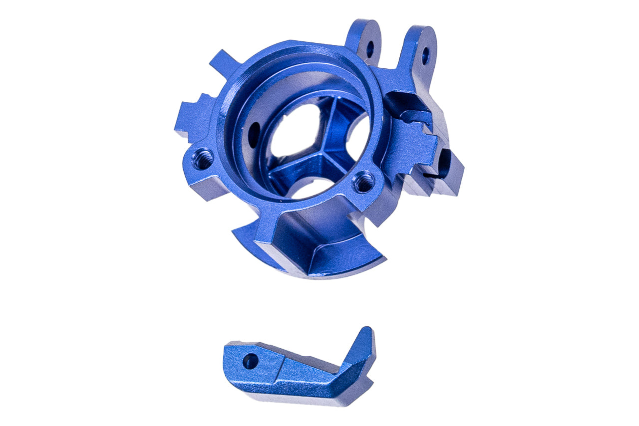 C&C Tac SAIGA 12 Enhanced Nozzle Feeding Rear Base For Marui TM SAIGA-12 GBB Series ( CNC Aluminum Blue )