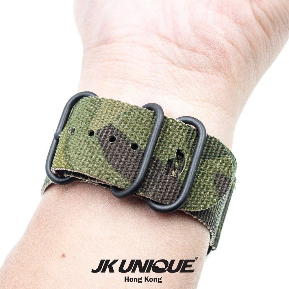 JK UNIQUE CAMO NYLON Apple Watch Strap 42mm Black Buckle - Multicam Tropic