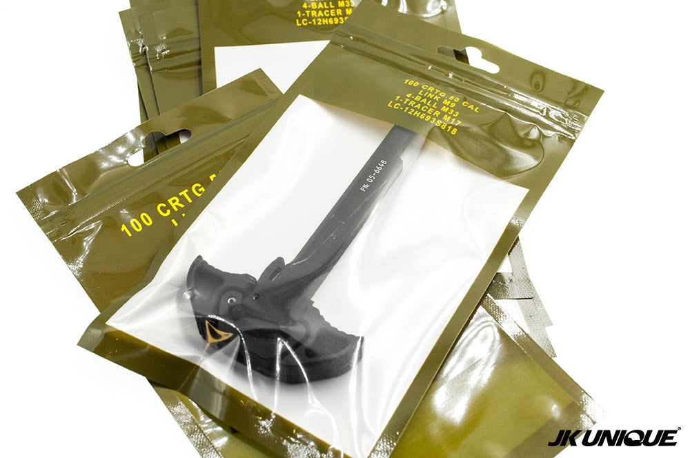 JKUNIQUE .50 CAL AMMO CAN Style Bag 10x18cm ( 1set/10pcs ) ( Patches Packaging Bag ) ( OPP PVC Poly Bag )