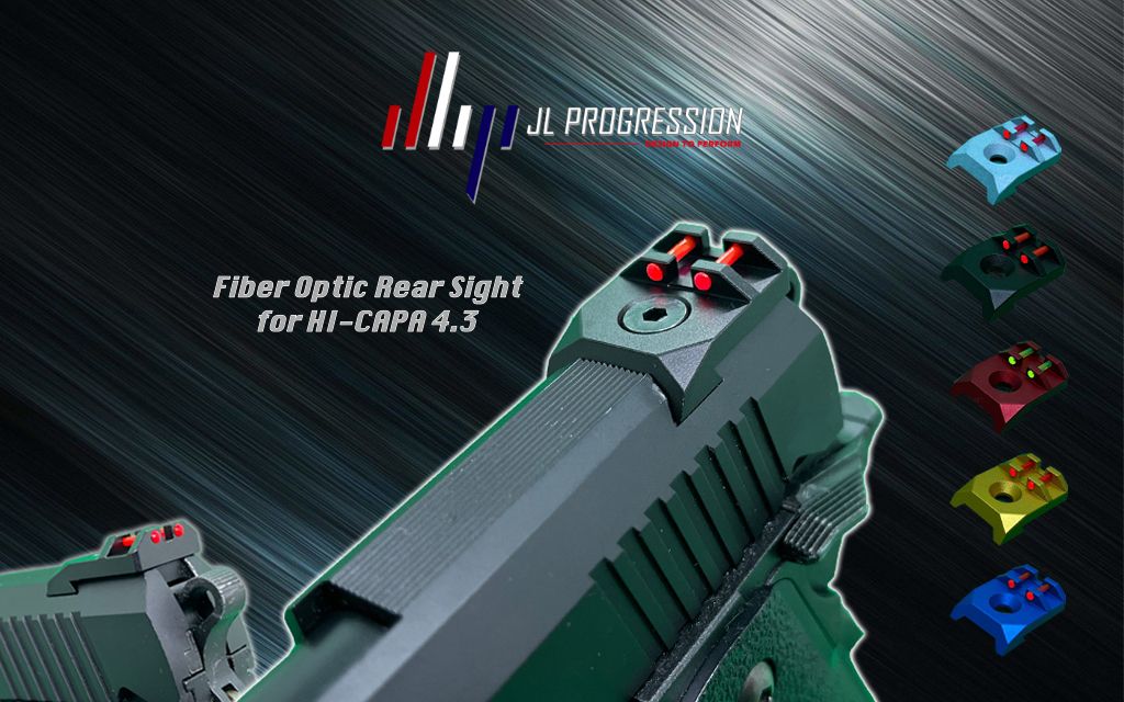 JLP Fiber Optic Rear Sight for Hi-Capa 4.3 GBBP-Red