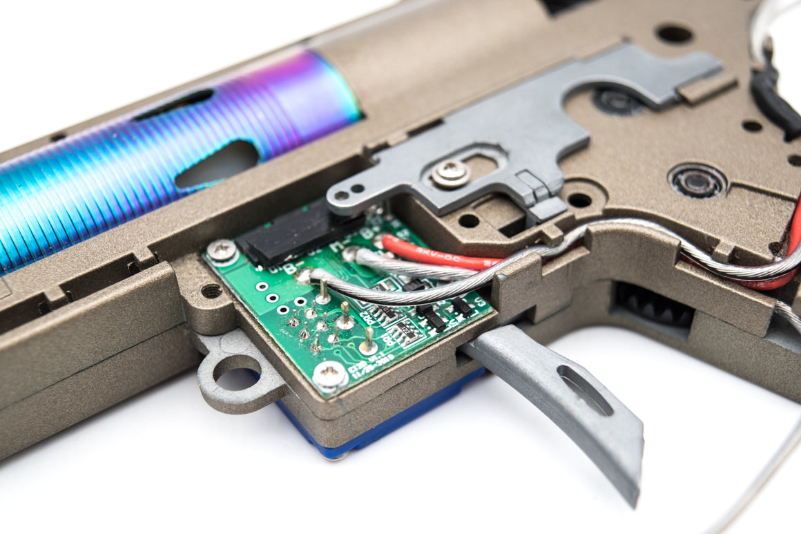 Joules Modify Custom Ver.2 ECU Electric Gear Box w/ Ultrahigh Speed Motor for AEG M4 / M16 Airsoft AEG Series  ( Ver.2 Gear Box Wired: Rear Wired )