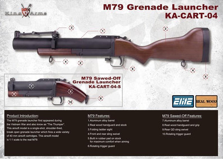 King Arms M79 Sawed-Off Airsoft Grenade Launcher