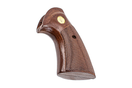 King Arms Real Wood Grip Panels With Golden Plate For KA COLT Python .357 Gas Revolver Series