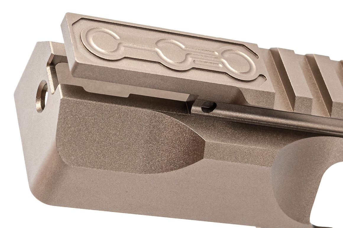 KCN CNC Aluminum Top Cover Set For KSC / KWA MP9 / TP9 GBB Series-RAW Edition