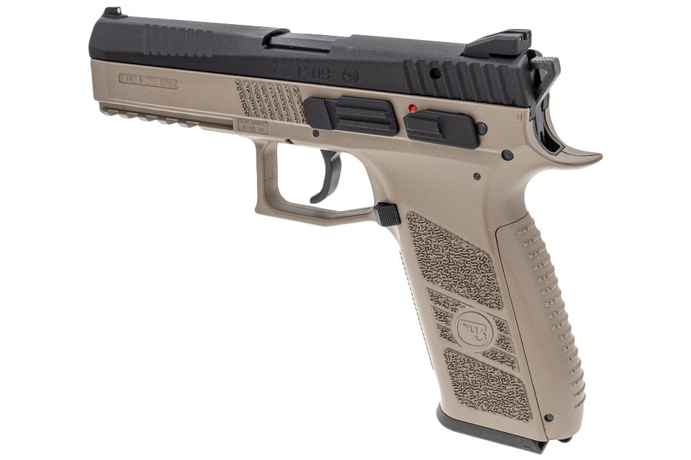 KJ Works CZ P-09 Duty GBB Pistol - Tan ( ASG Licensed / Gas Version )