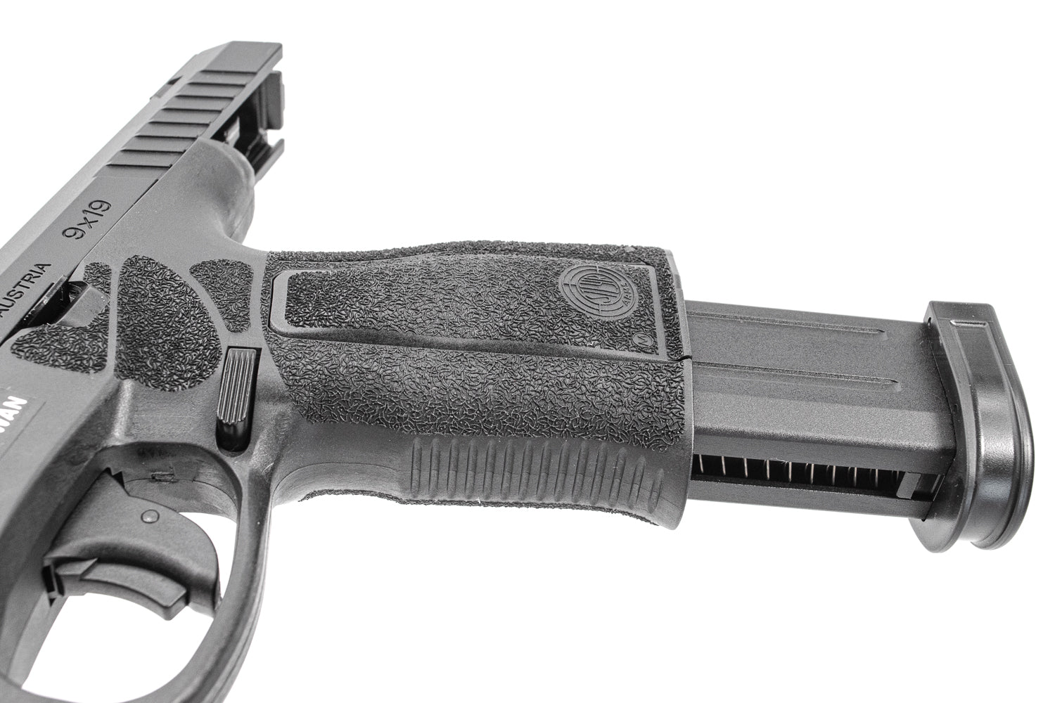 KJ Works STEYR ARMS L9A2 GBB Pistol Airsoft ( Black ) ( ASG Licensed )