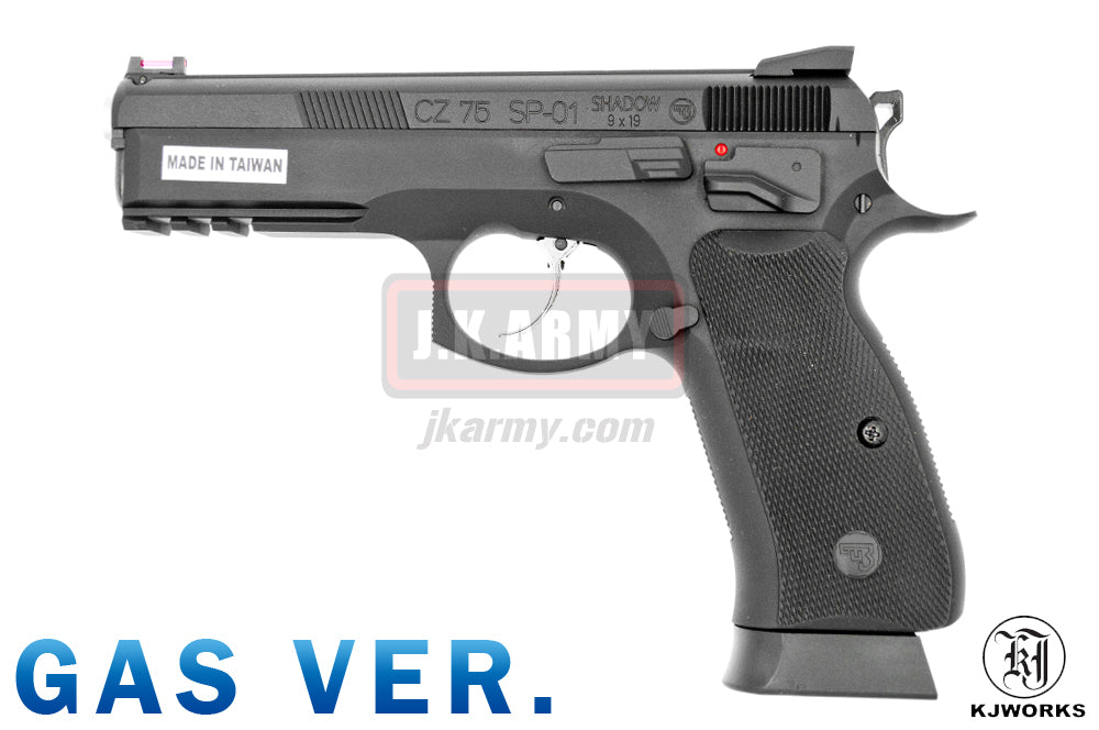 KJ Works CZ 75 SP-01 Shadow GBB Pistol ( ASG Licensed ) - Gas Version