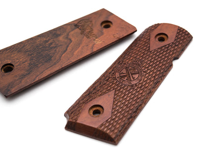 KIMPOI V10 Wood Grip For Marui TM V10 / 1911 Gas Pistol ( Springfield Style )