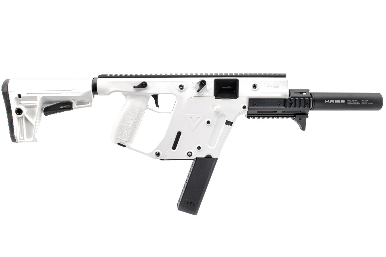KRYTAC Kriss Vector Airsoft AEG SMG Rifle ( Alpine White Limited Edition ) ( With Mock Suppressor )