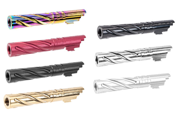 LA Capa 4.3" CNC Aluminum Tornado Outer Barrel For Marui TM Hi-Capa 4.3 GBBP Series-Silver