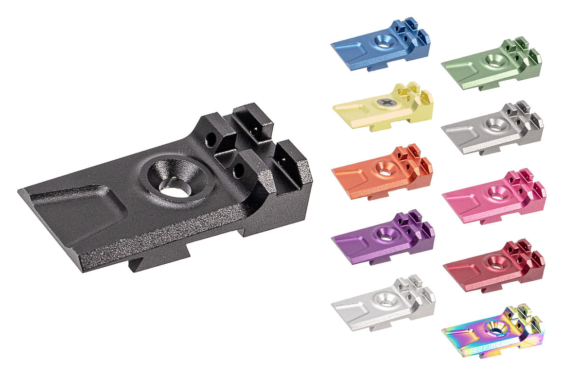 LA Capa Aluminum Lightweight 5.1 Fiber Optic Rear Sight For Marui TM Hi-Capa 5.1 GBBP Series -Silver