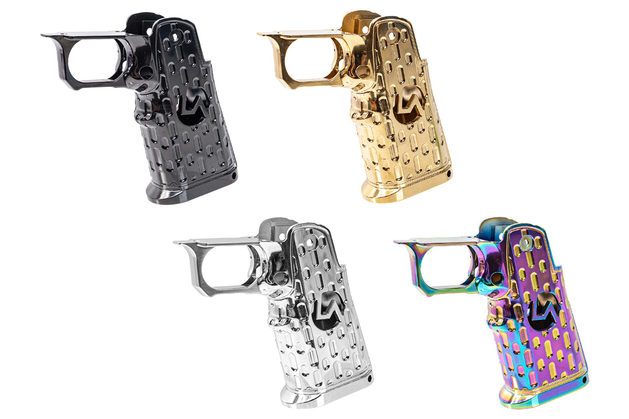 LA Capa CNC Aluminum S2 Cutout Grip For Marui TM Hi-Capa GBBP Series -Rainbow