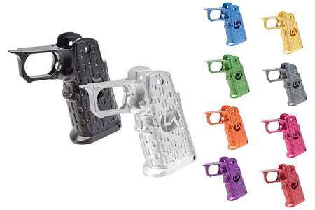 LA Capa CNC Aluminum S2 Cutout Grip For Marui TM Hi-Capa GBBP Series -Rainbow