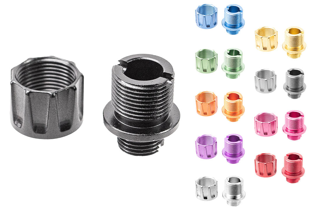 LA Capa S1 Reversible 11mm CW to 14mm CCW Thread Adapter ( w/ Thread Protector ) -Silver