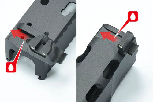 Guarder Steel Luminous Sight Set for Tokyo Marui TM M&P9L GBB Pistol Airsoft ( White )