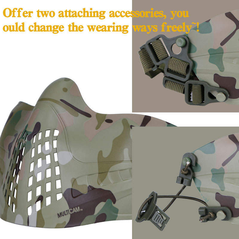 WoSport Pilot Mask ( Half Face Protect Mask )-Carbon