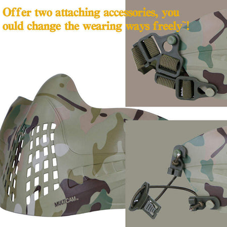 WoSport Pilot Mask ( Half Face Protect Mask )-Carbon