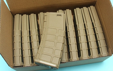 G&P GMAG Mid-cap Magazine For Marui M16 Series AEG (FDE) (10pcs / Pack)