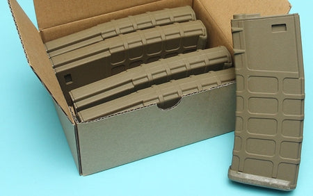 G&P GMAG Hi-cap Magazine For Marui M16 Series AEG ( FDE ) ( 5pcs / Pack )