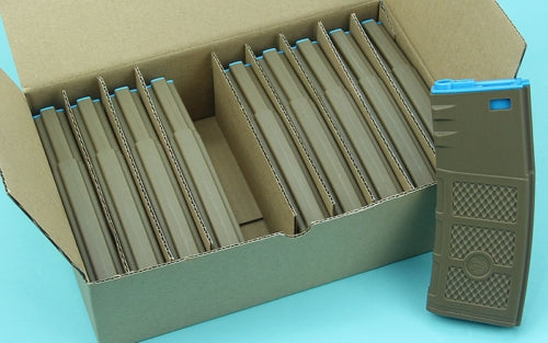 G&P Ball Ball Hi-Cap AEG Magazine ( FDE / Blue ) ( 10pcs / Pack )