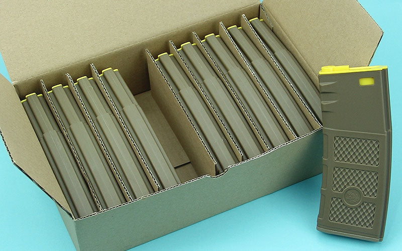 G&P Ball Ball Hi-Cap Magazine ( FDE / Yellow ) ( 10pcs / Pack )