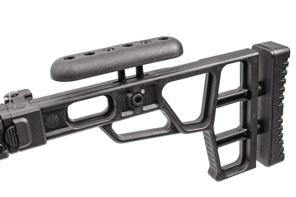 Maple Leaf MLC-S2 Chassis TM VSR10 Sniper Rifle Airsoft ( 150mm ) ( Foldable Stock ) ( Black ) ( Launchable by JKA )