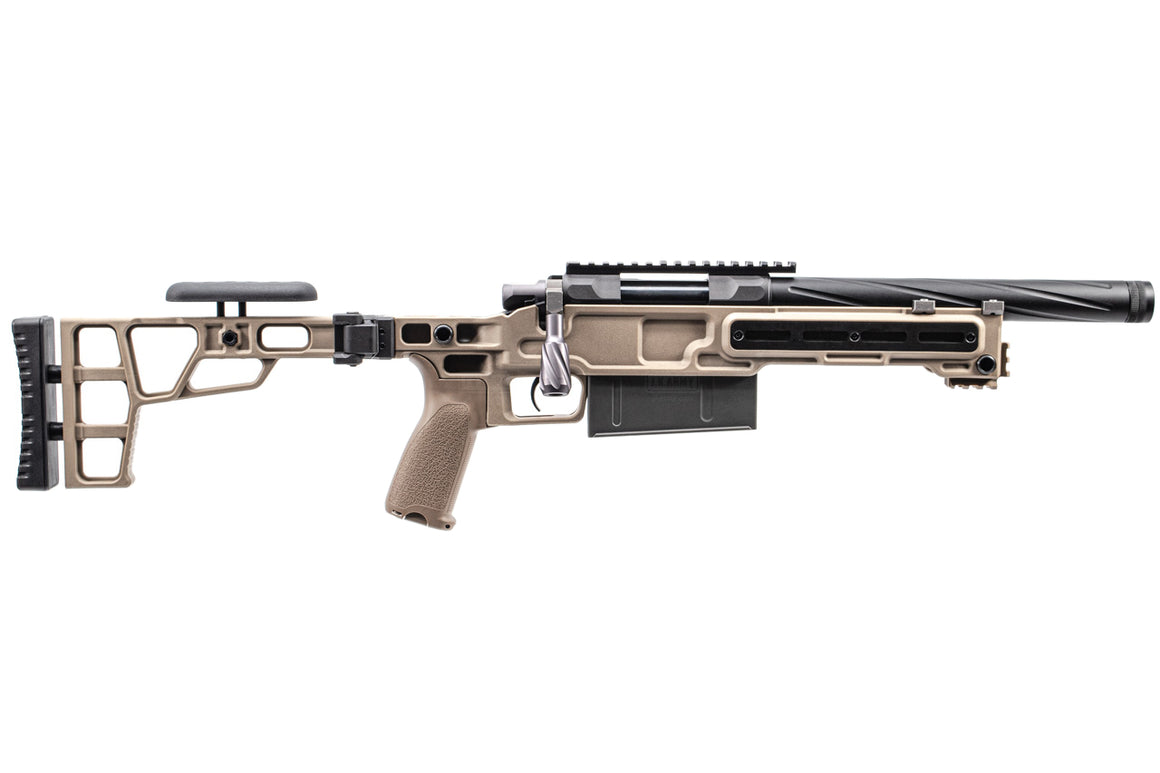 Maple Leaf MLC-S2 Chassis TM VSR10 Sniper Rifle Airsoft ( 150mm ) ( Foldable Stock ) ( DE ) ( Launchable by JKA )