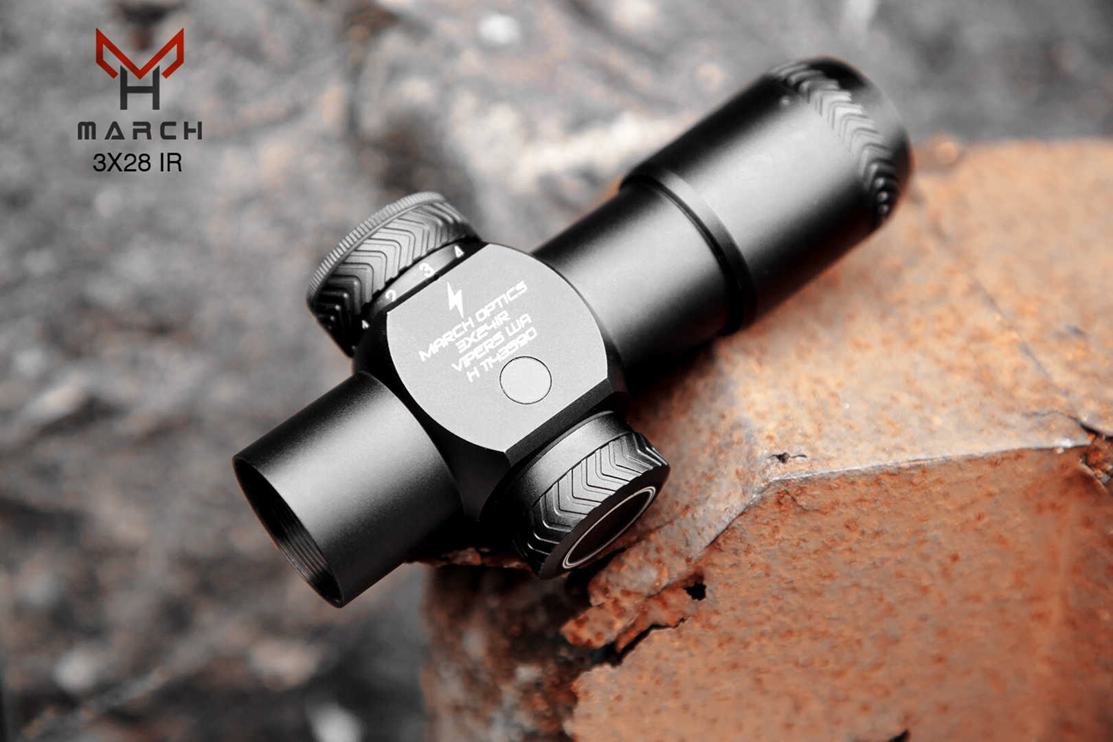 DISCOVERY AMG HD GEN I-H 3x28 Fixed Optic Airsoft Rifle Scope ( Black )