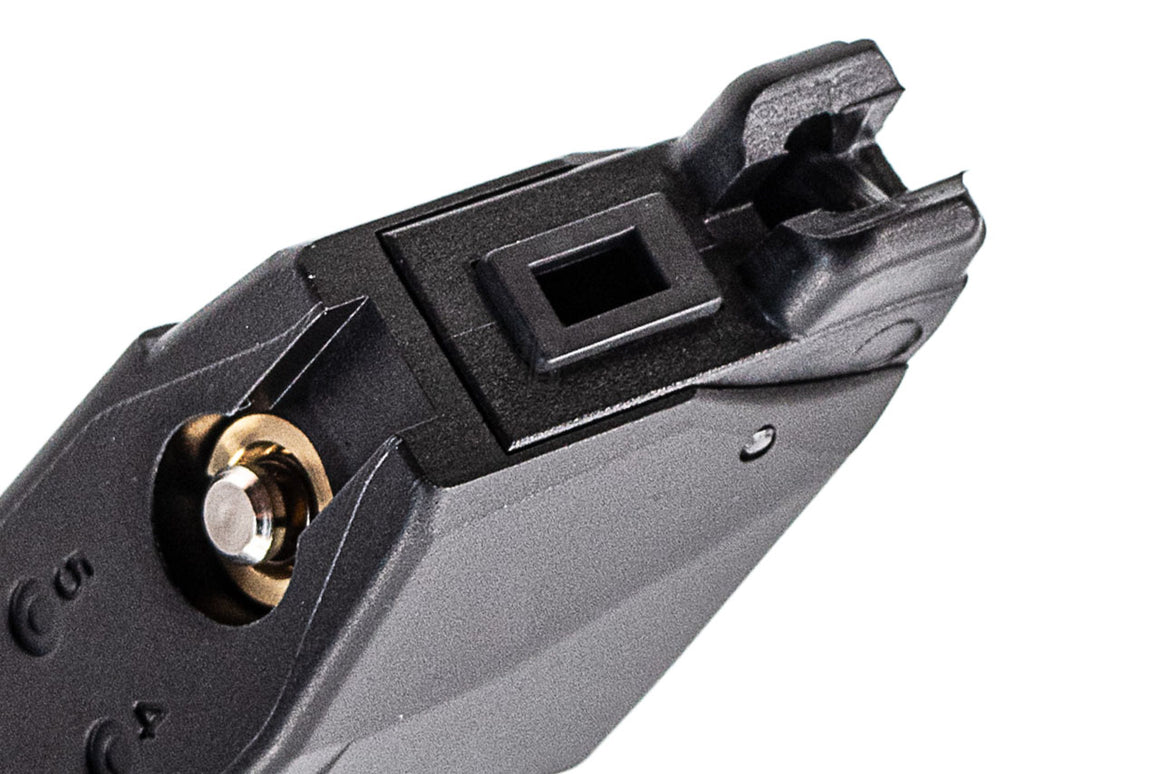 MAXTACT GMG-17 32 Rounds Lightweight Aluminum Extended Self Regulated Co2 Magazine For Marui TM G Model / AAP-01 / TP22 GBBP Series ( Medium Length ) ( 12g Co2 Cartridge Ver. )