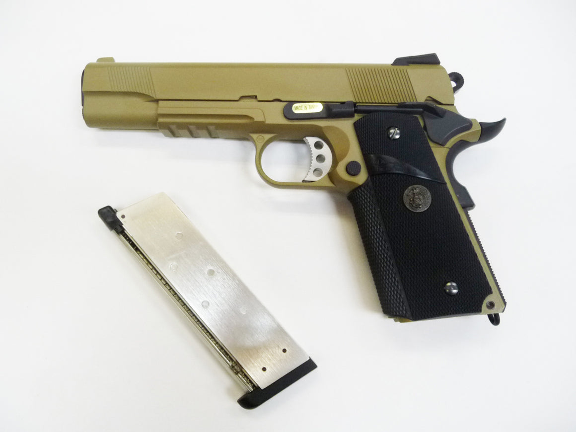 WE MEU Railed Full Metal Airsoft GBB Pistol (TAN)