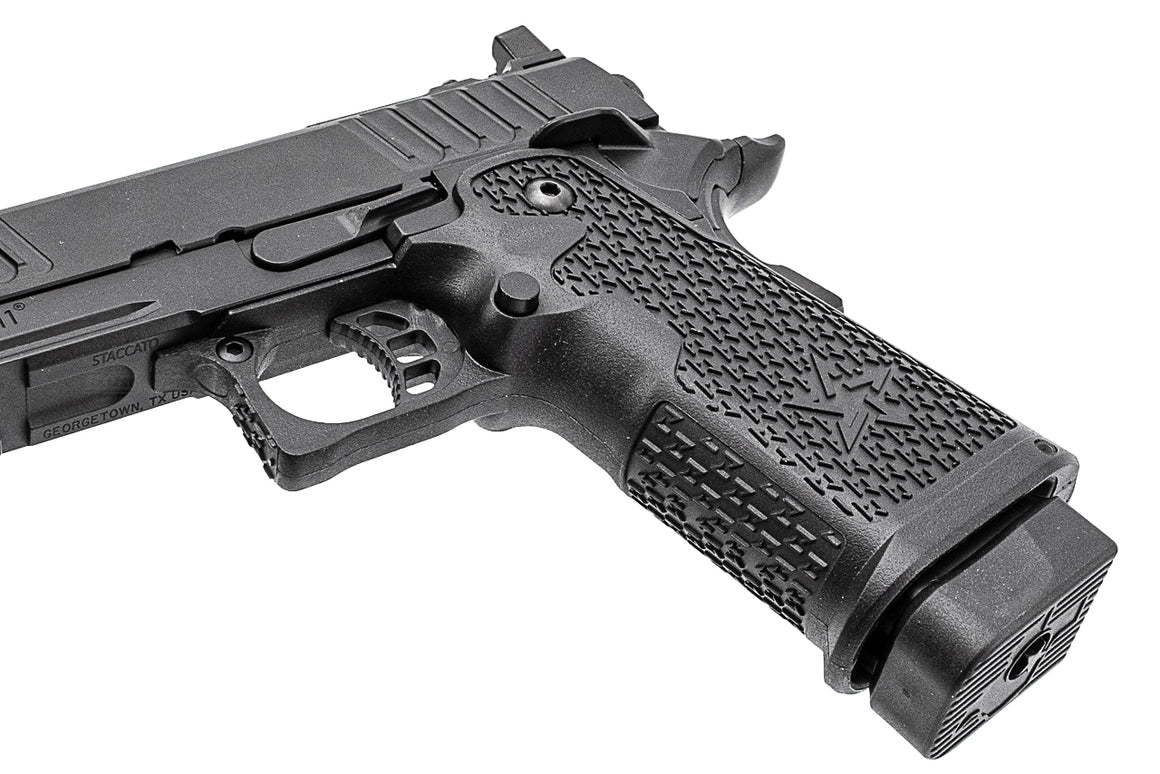 EMG Staccato Licensed CNC 4.3" P Hi-Capa GBBP Gas Blowback Pistol Airsoft ( Model: VIP Grip / Standard / Green Gas )