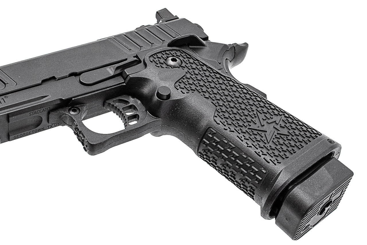EMG Staccato Licensed CNC 4.3" P Hi-Capa GBBP Gas Blowback Pistol Airsoft ( Model: VIP Grip / Standard / Green Gas )