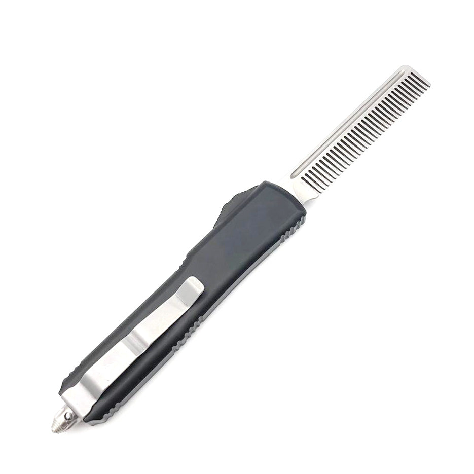 MF TTI Style CNC Stainless Steel Portable Pocket Telescopic Comb Hair with John Wick Coin Set ( JW Style )