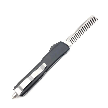 MF TTI Style CNC Stainless Steel Portable Pocket Telescopic Comb Hair with John Wick Coin Set ( JW Style )