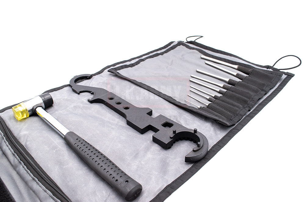 MF Tool Kit Hammer / Barrel Nut Wrench / Punches Set Type A ( Grey Pouch ) ( Pin Punch & Multi-Purpose Combo Wrench Barrel Nut Stock )