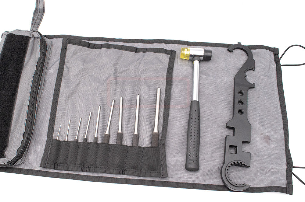 MF Tool Kit Hammer / Barrel Nut Wrench / Punches Set Type A ( Grey Pouch ) ( Pin Punch & Multi-Purpose Combo Wrench Barrel Nut Stock )