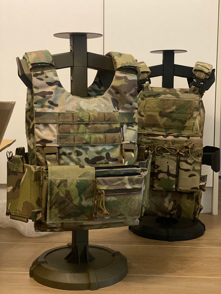 MF Helmet Vest Gear Tactical Equipment Display Stand AC-19 ( Black / Tan )-Tan