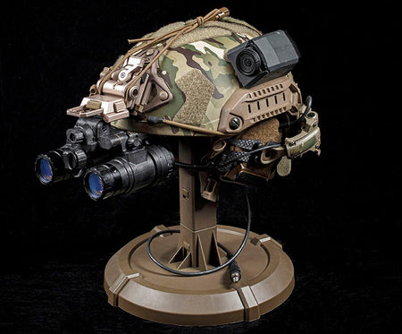 MF Helmet Vest Gear Tactical Equipment Display Stand AC-19 ( Black / Tan )-Tan