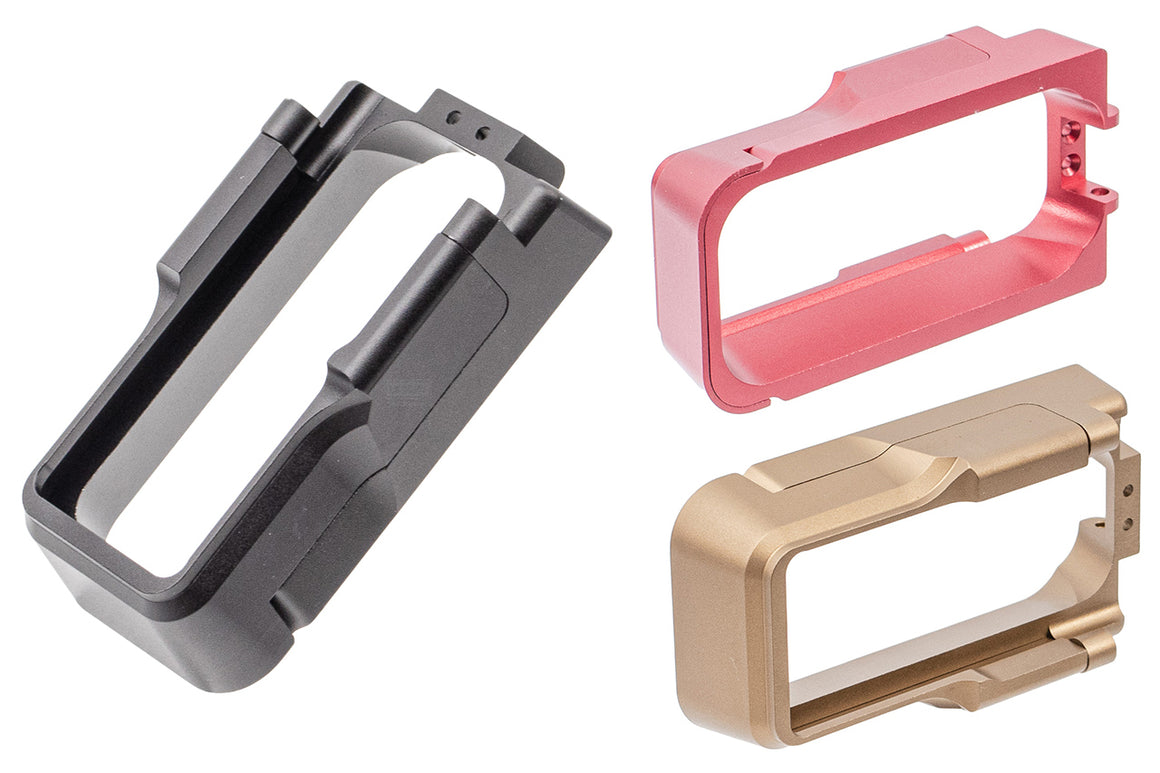 MF CNC Aluminum M4 / 416 Magwell For AEG / GBB Airsoft ( Black / DE / Red )-Red