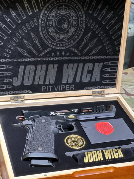 MF TTI Style JW John Wick Pistol Wood Case for TTI EMG / ARMY Pit Viper