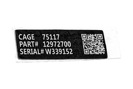 MF M-4 Rectangle Metal Barcode Sticker