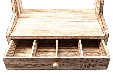 MF 4 Slots Wood Pistol Gun Rack ( Black / Wooden Finish )-Wood